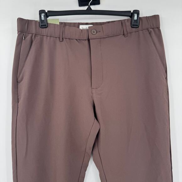 Goodfellow & Co Mens Brown Tech Activewear Stretch Trouser Chino Pants Large - Picture 3 of 10